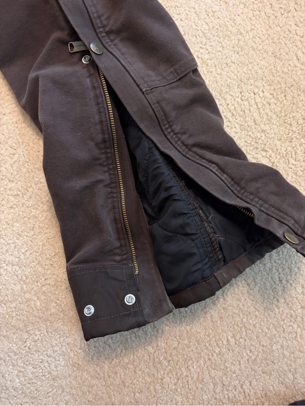 Women’s Carhartt Brown Bib Overalls - Heavy-Duty Workwear - Picture 5 of 5